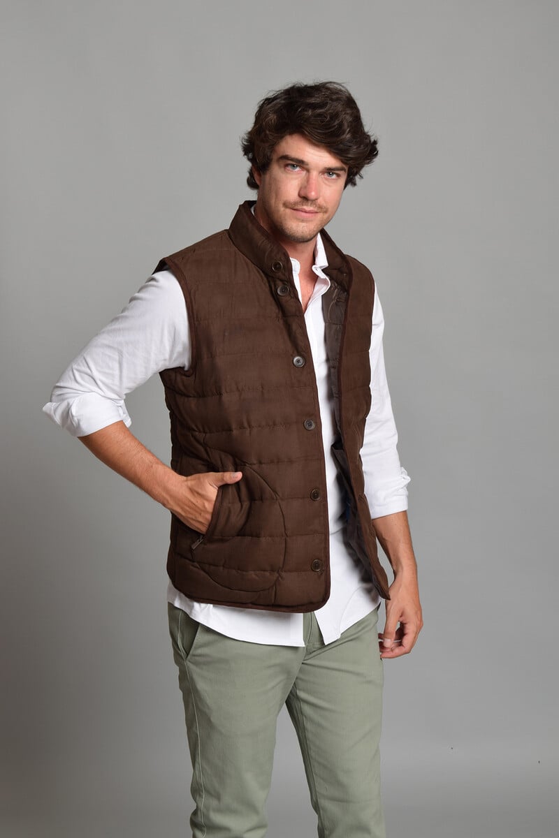 Pedro Del Hierro Chaleco Ante Plumas