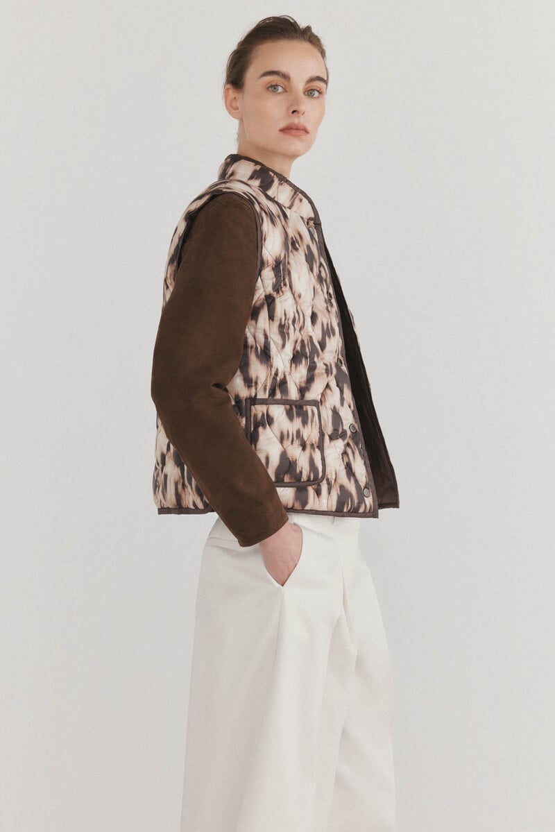 pedro del hierro Chaleco estampado acolchado