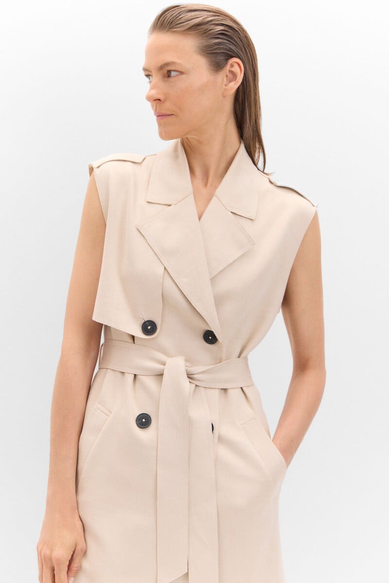 pedro del hierro Chaleco largo efecto ante