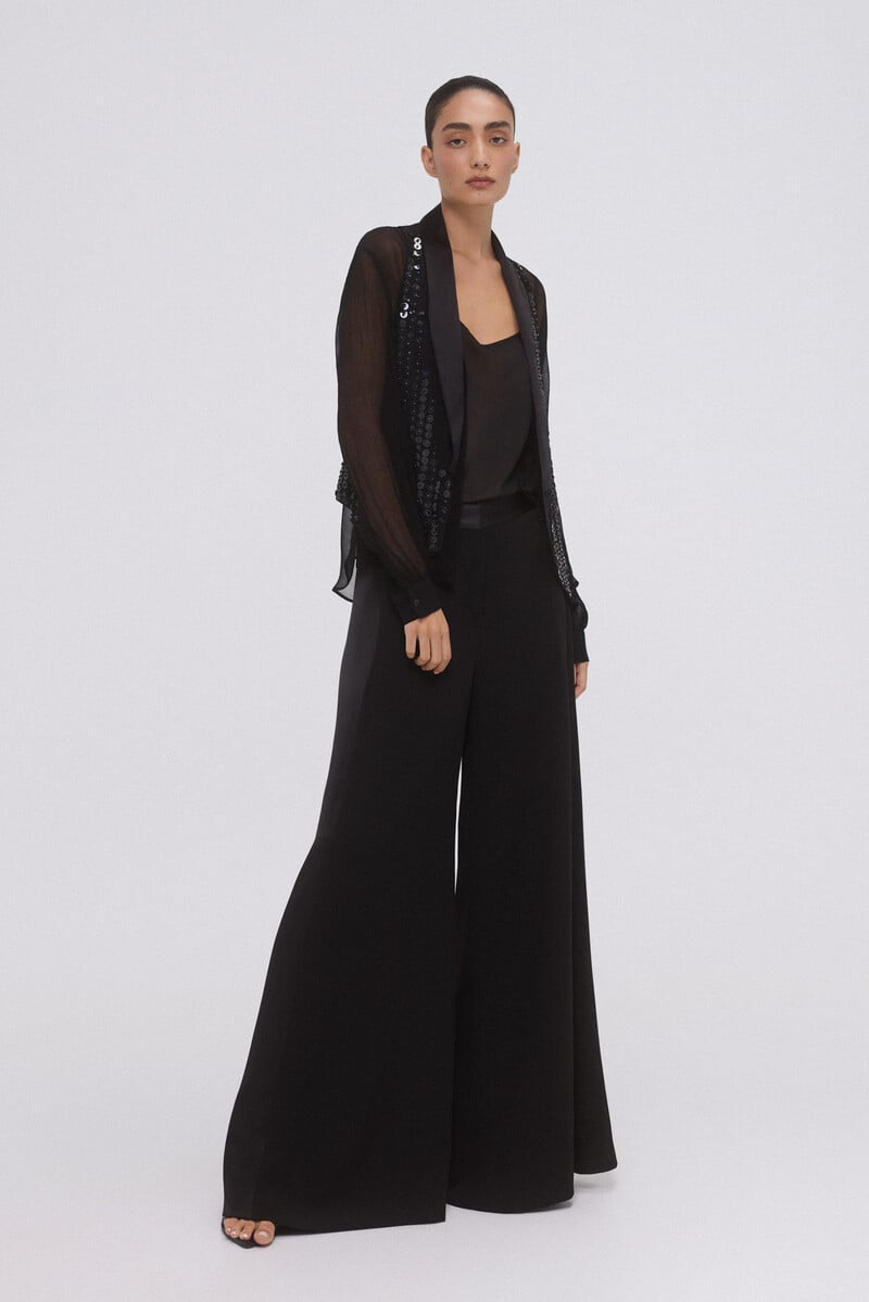 pedro del hierro Chaleco lentejuelas negro