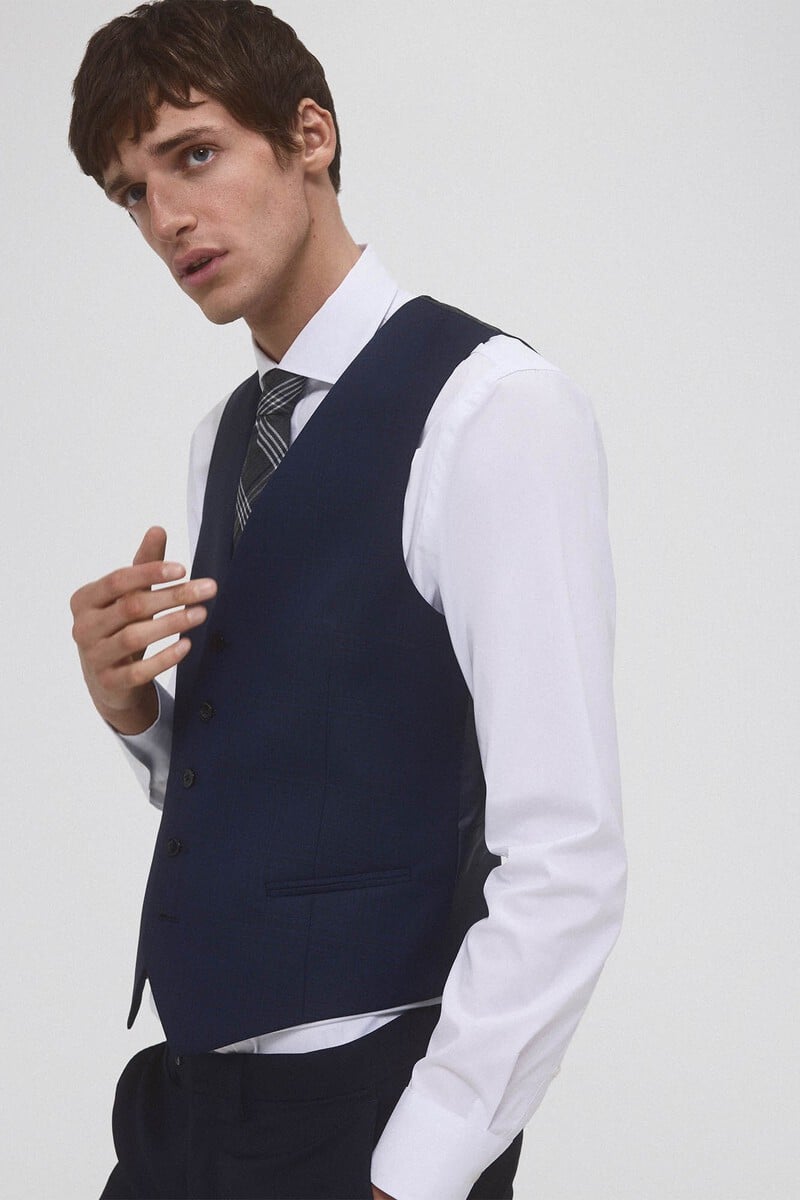 Pedro Del Hierro Chaleco Slim Cuadro