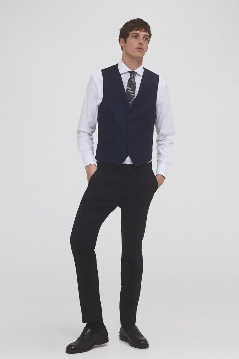 Pedro Del Hierro Chaleco Slim Cuadro