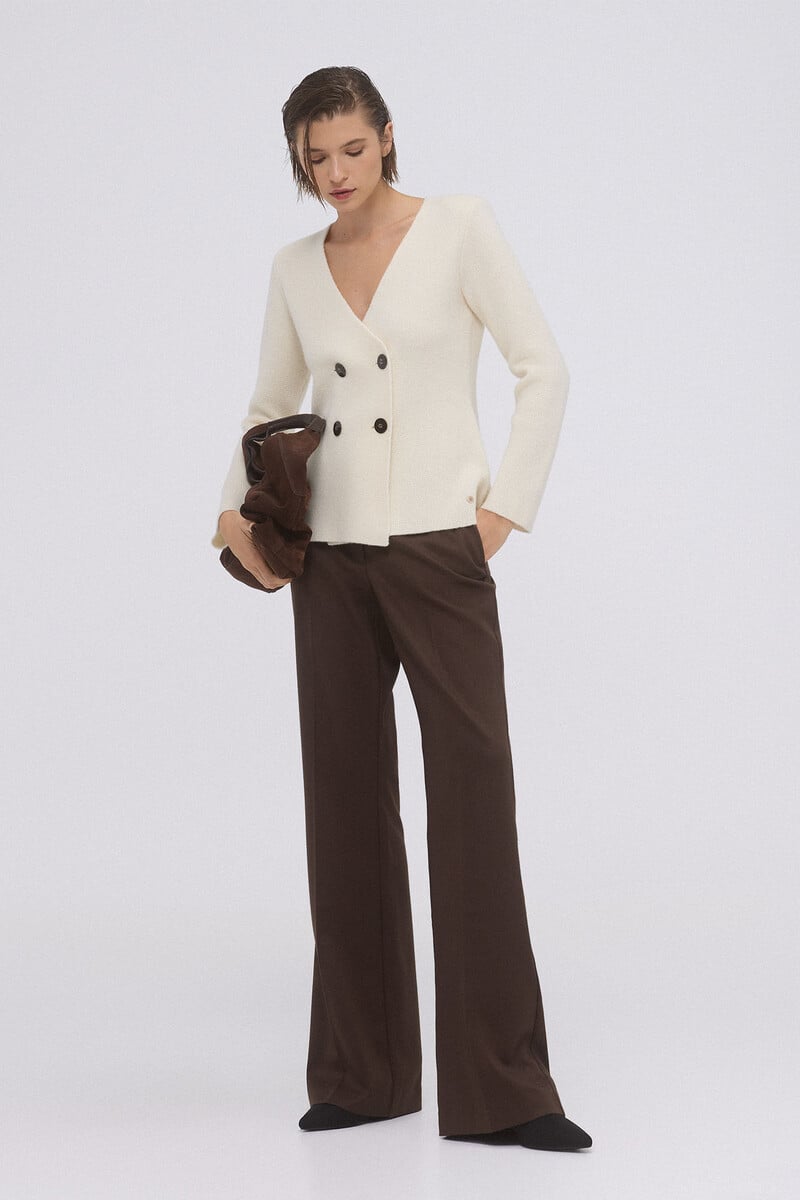 Pedro Del Hierro Chaqueta Cruzada Botón Cuerno