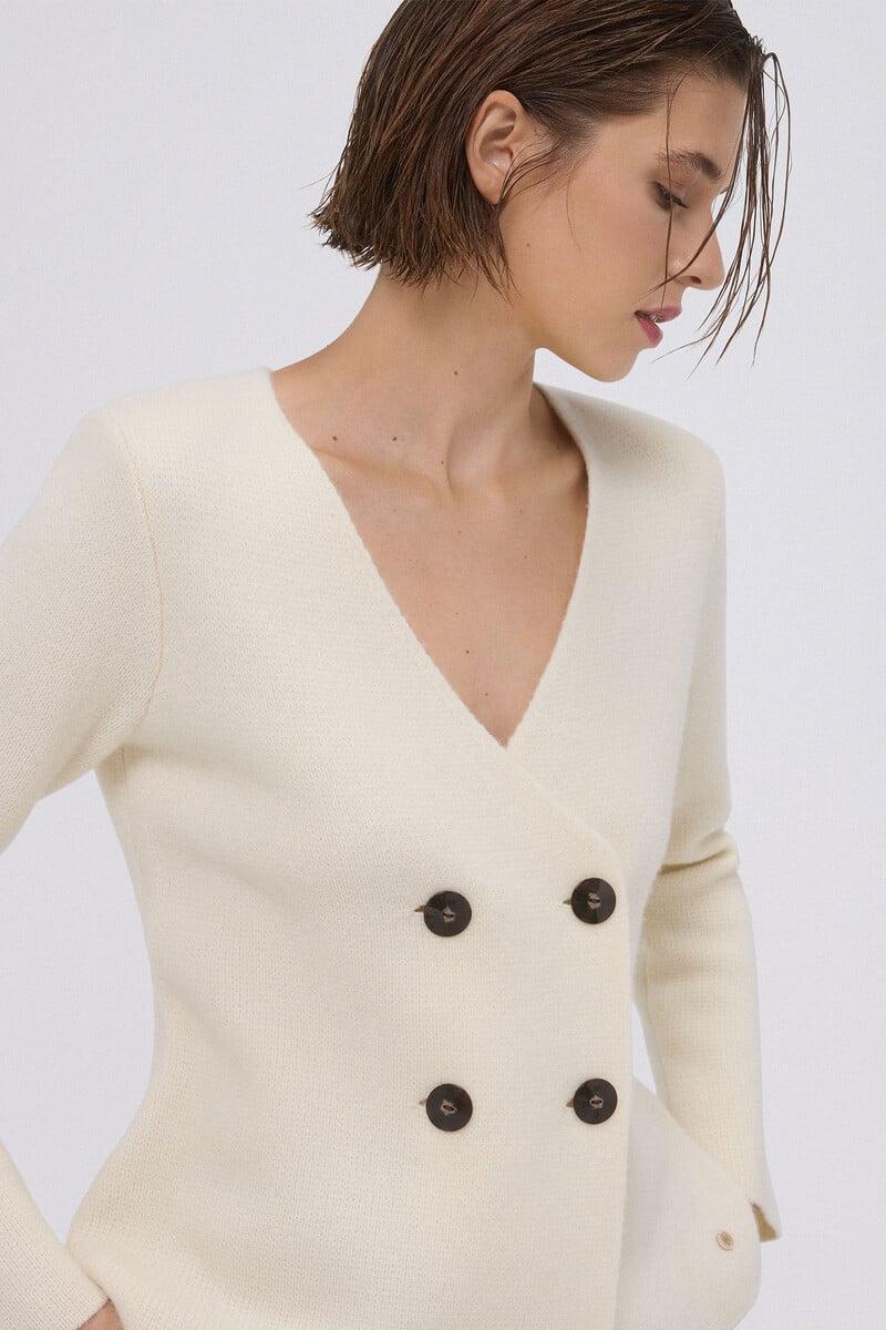 pedro del hierro Chaqueta cruzada botón cuerno