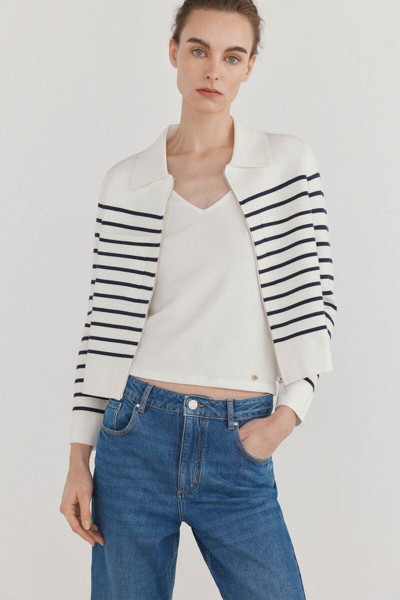 Pedro Del Hierro Chaqueta De Punto Rayas