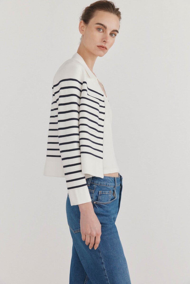 Pedro Del Hierro Chaqueta De Punto Rayas