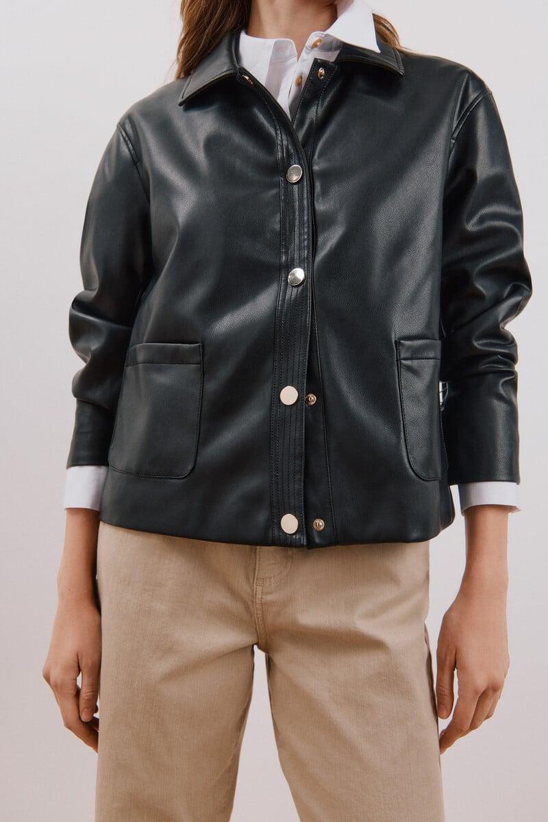 Pedro Del Hierro Chaqueta Efecto Piel