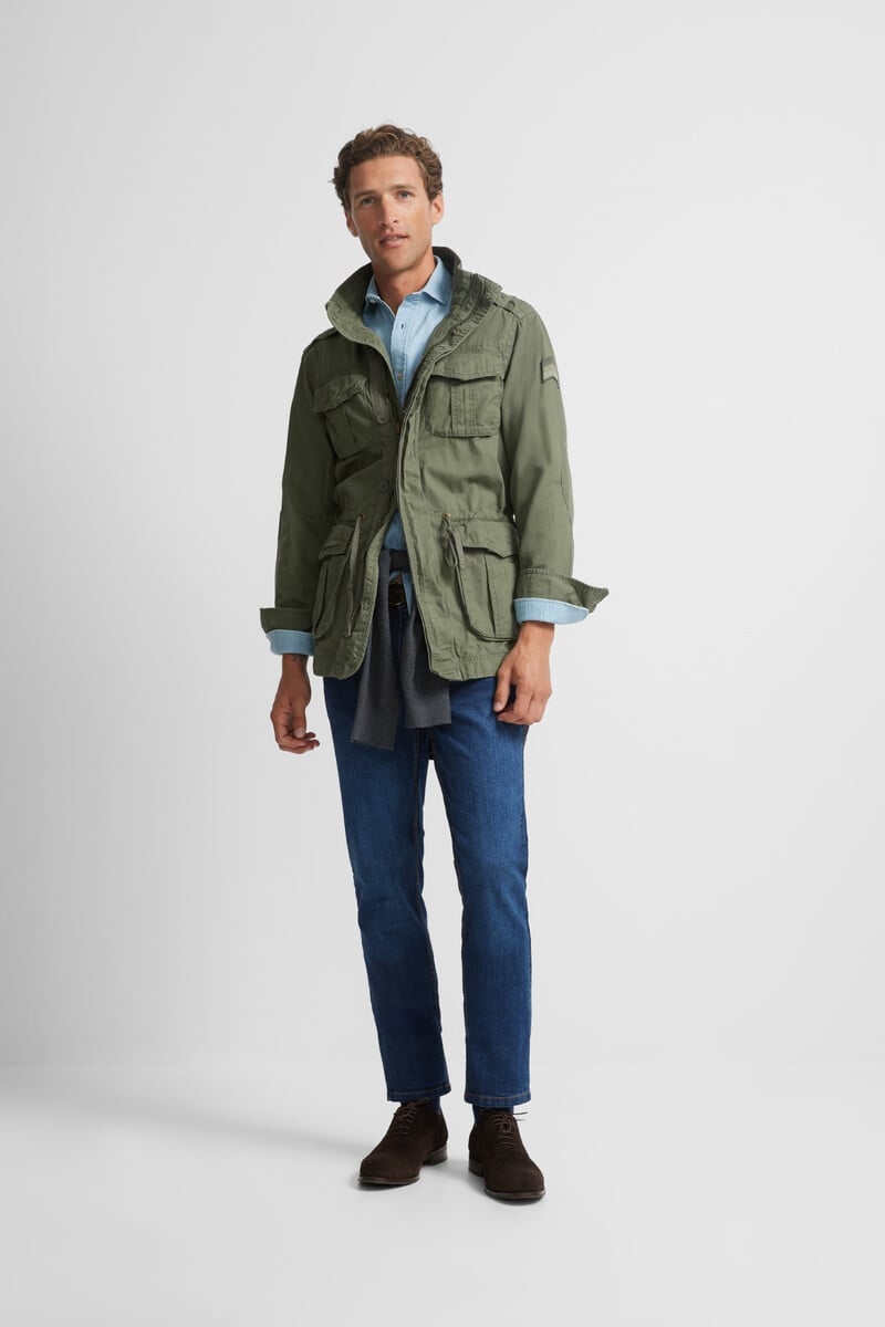 Pedro Del Hierro Chaqueta Militar Garment Dye