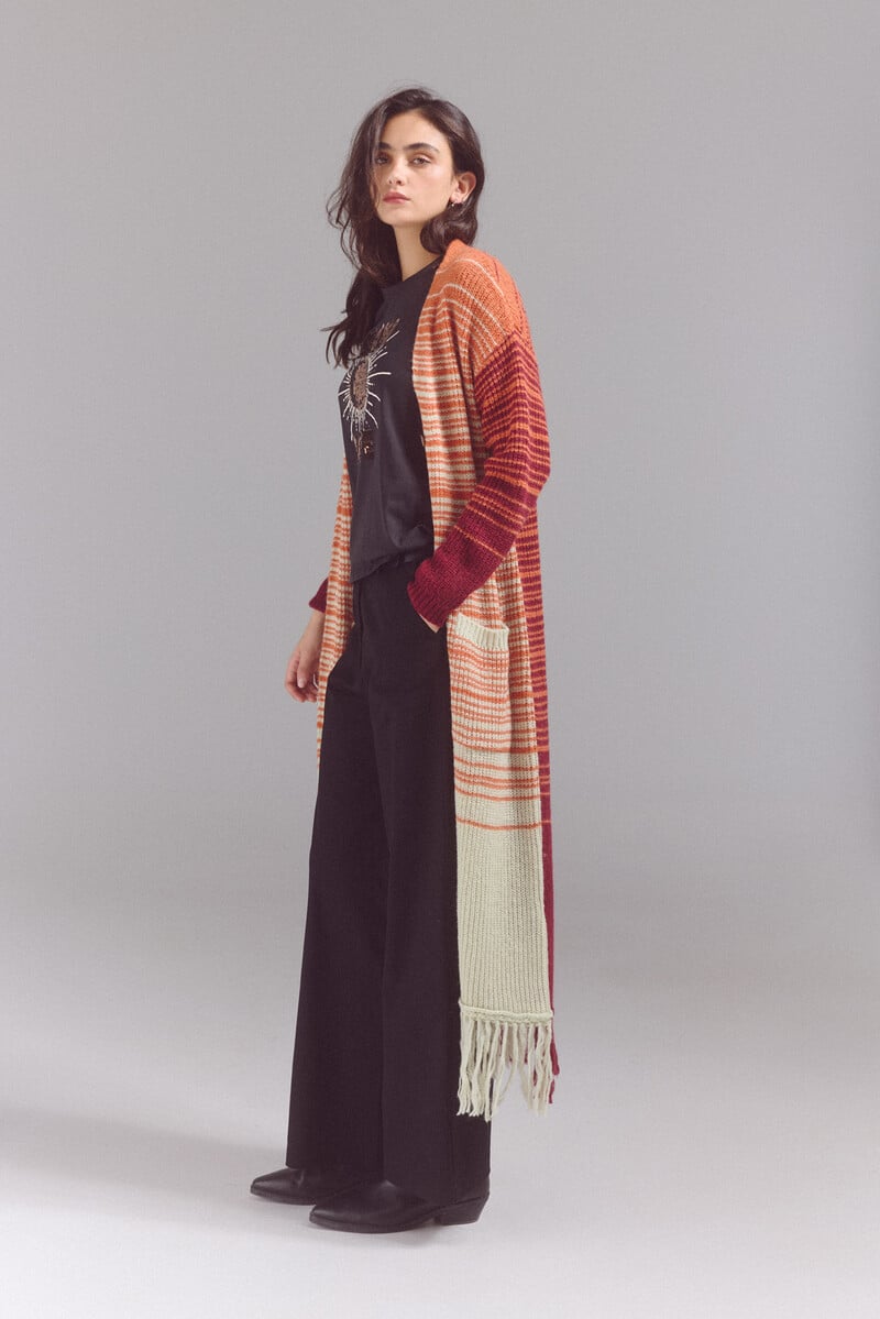 Pedro Del Hierro Chaqueta Punto Flecos