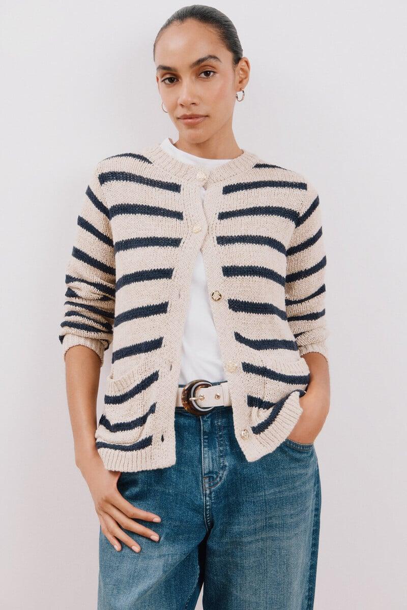 pedro del hierro Chaqueta rayas bicolor