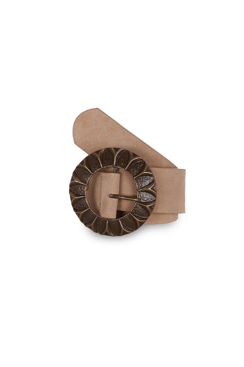 pedro del hierro Cinturón piel hebilla redonda