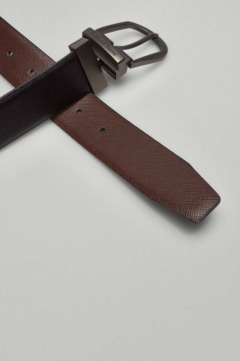 Pedro Del Hierro Cinturón Piel Vestir Reversible