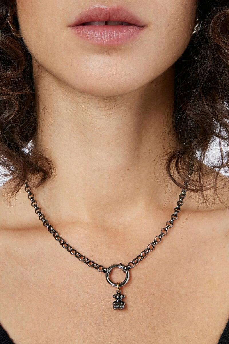 Pedro Del Hierro Colgante Oso De Plata Dark Silver