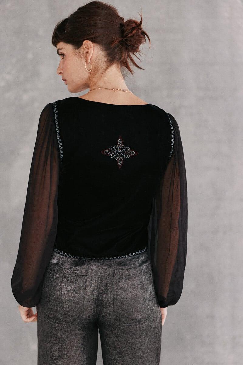 Pedro Del Hierro Cristina. Blusa Bordada