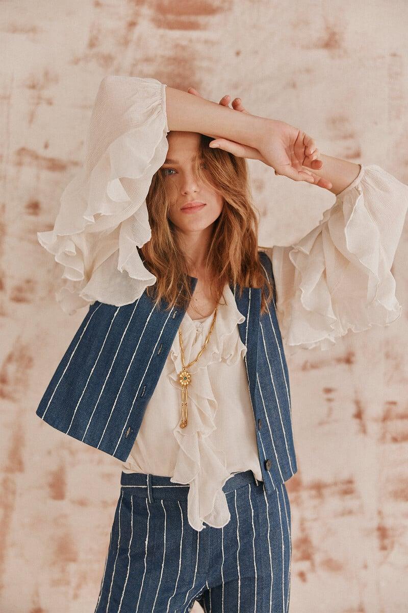 Pedro Del Hierro Elisa. Chaleco Rayas