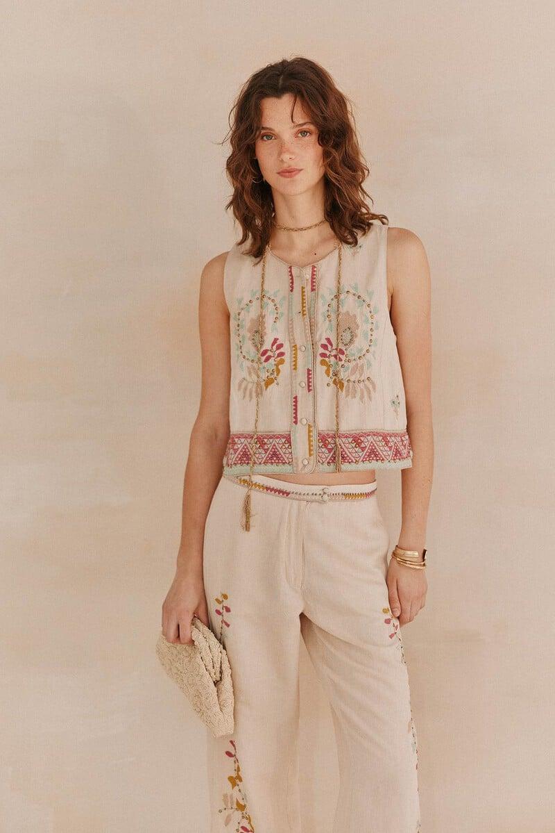 Pedro Del Hierro Enca. Chaleco Bordado