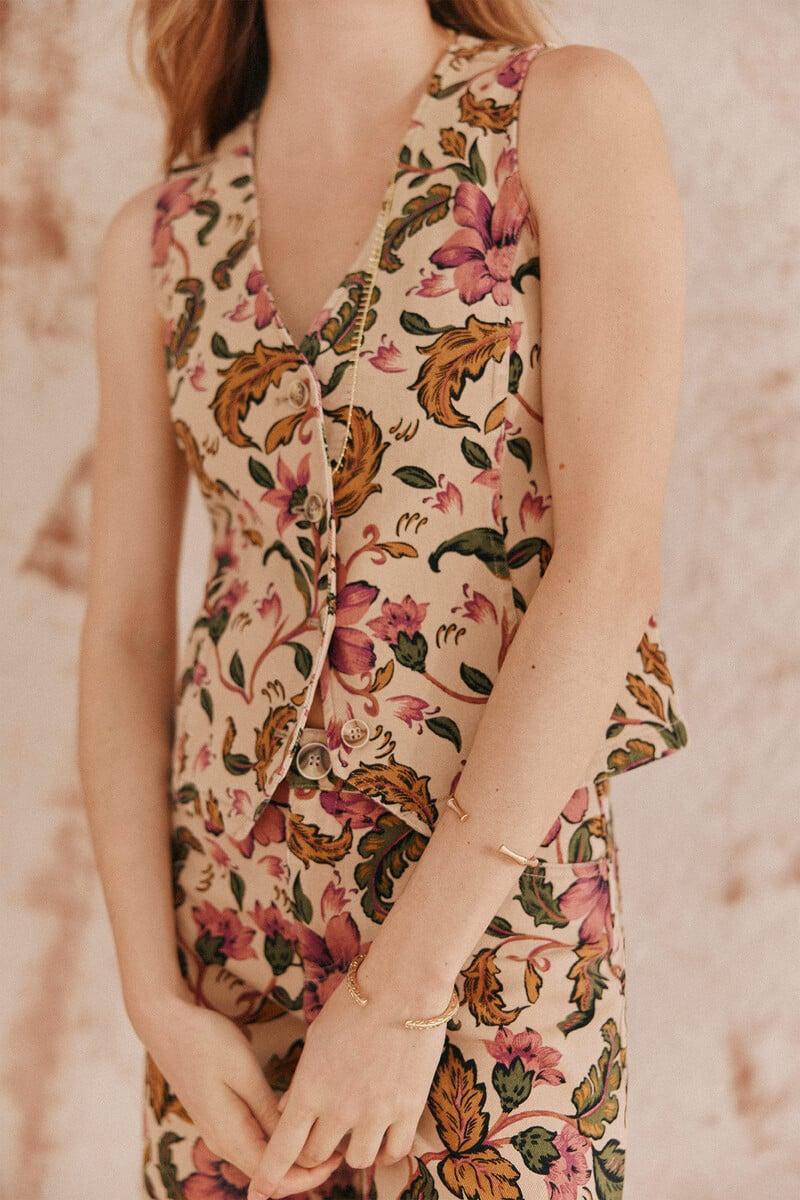 Pedro Del Hierro Enriqueta. Chaleco Estampado