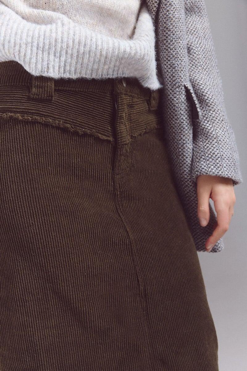 Pedro Del Hierro Falda Corduroy Canesú