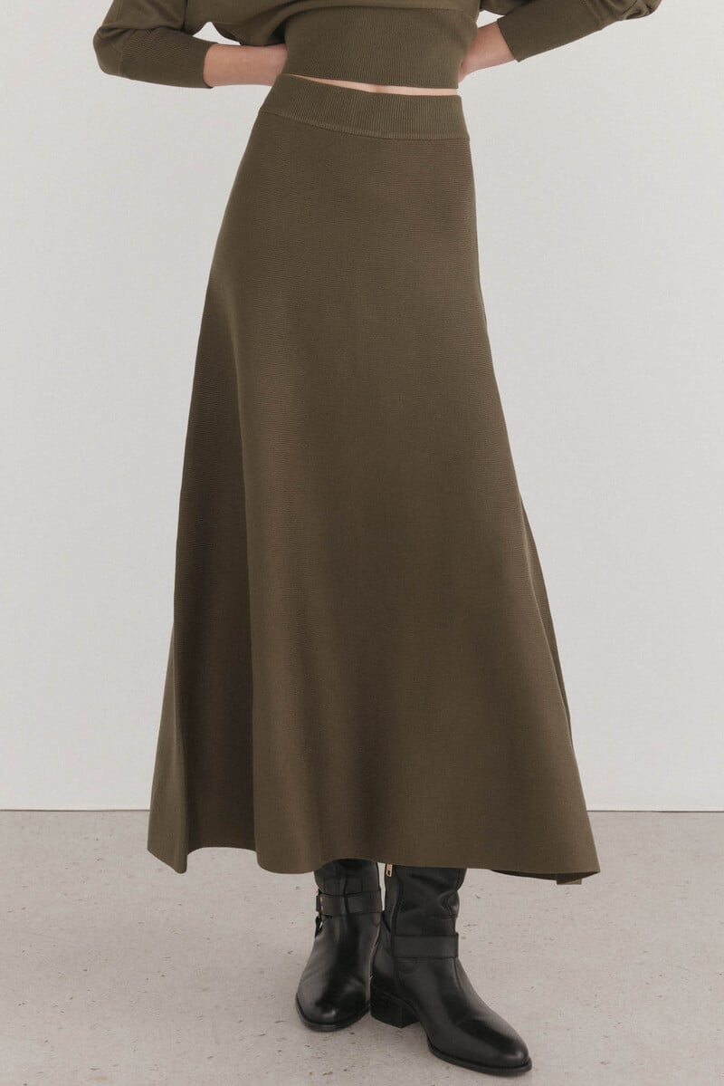 Pedro Del Hierro Falda De Punto Midi