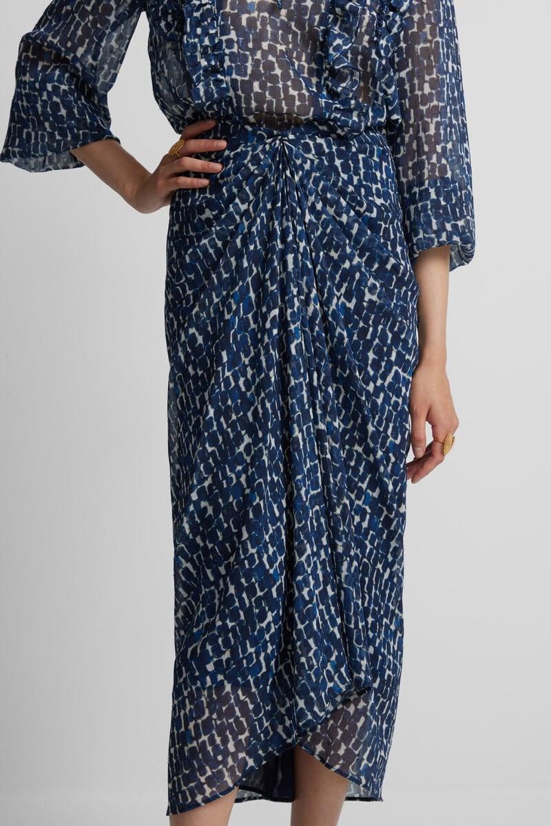 Pedro Del Hierro Falda Drapeada Estampado