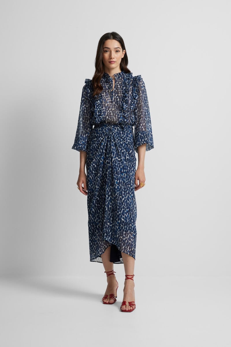 pedro del hierro Falda drapeada estampado