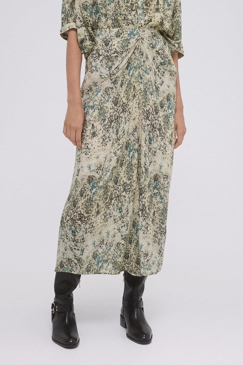 Pedro Del Hierro Falda Estampada Drapeada