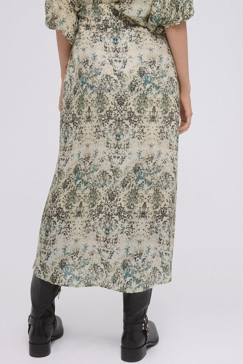 Pedro Del Hierro Falda Estampada Drapeada