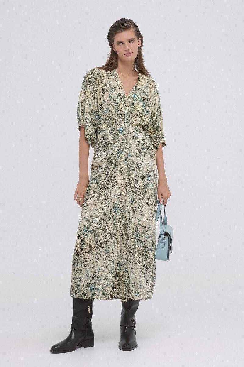 pedro del hierro Falda estampada drapeada