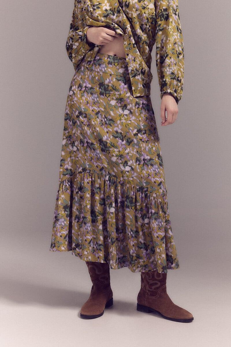 Pedro Del Hierro Falda Larga Estampada