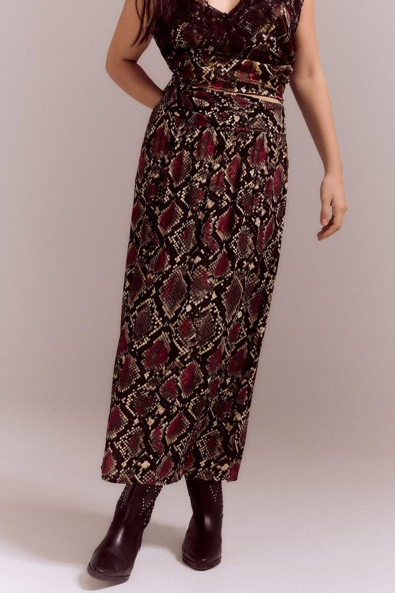 Pedro Del Hierro Falda Larga Estampada