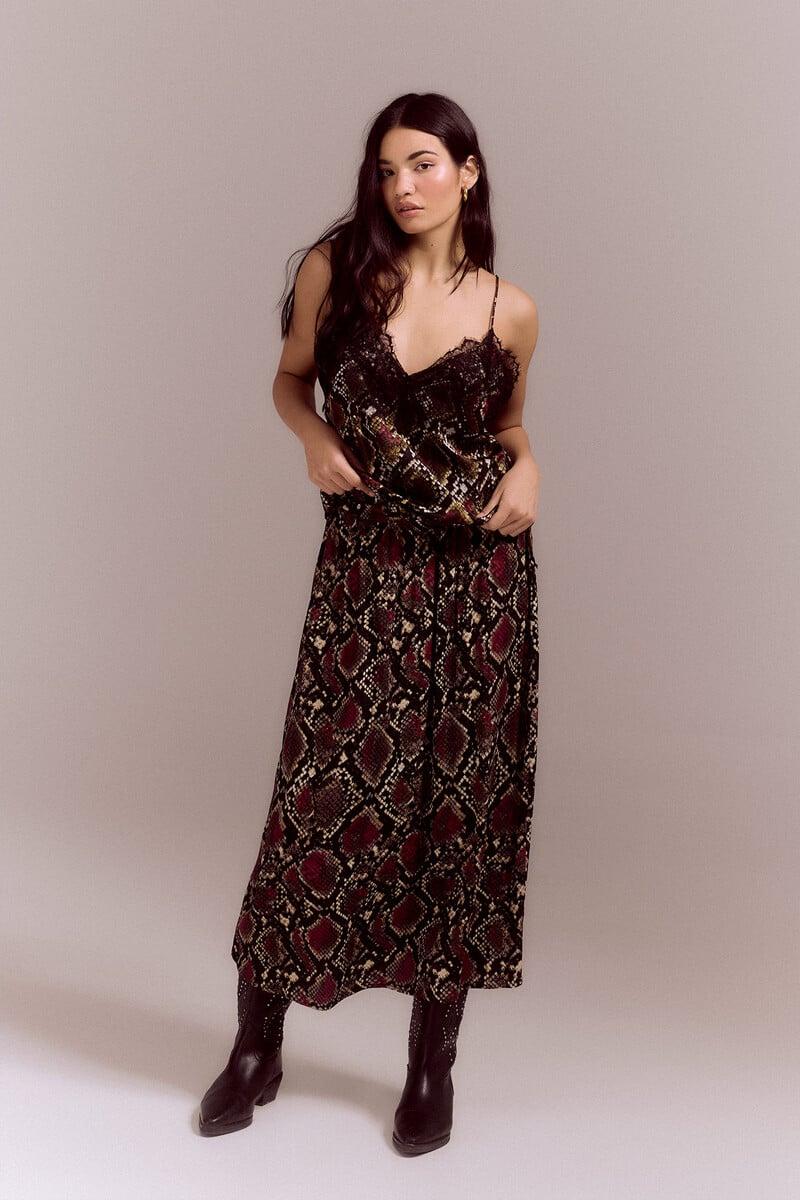 Pedro Del Hierro Falda Larga Estampada