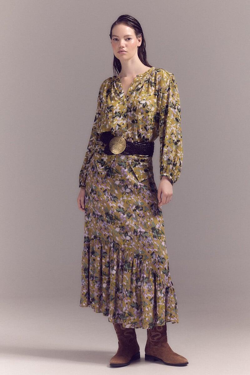 pedro del hierro Falda larga estampada