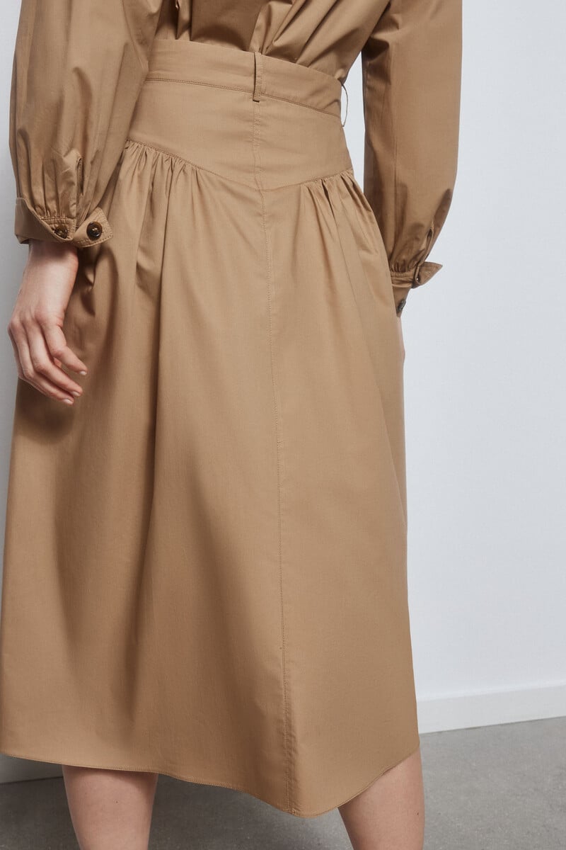 Pedro Del Hierro Falda Midi Canesú