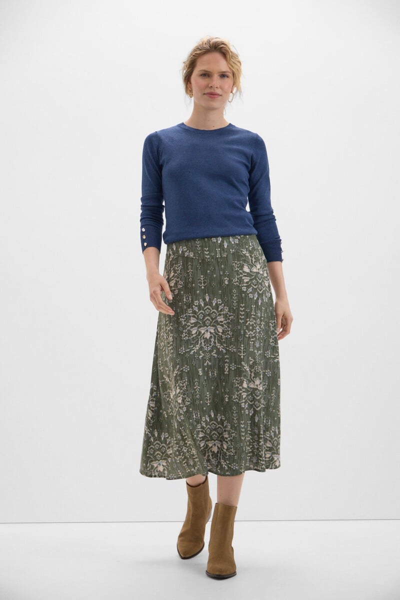 pedro del hierro Falda midi estampada