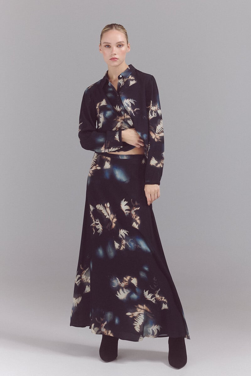 pedro del hierro Falda midi estampada