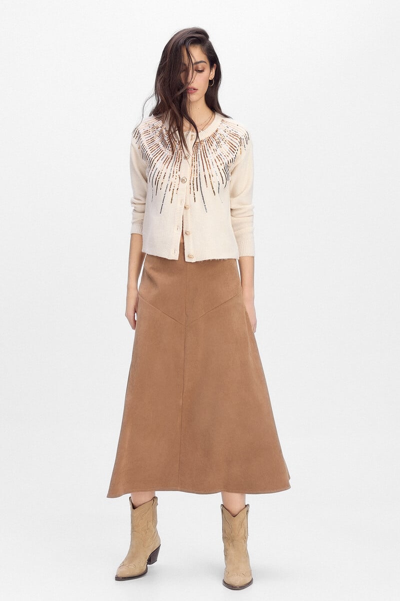 pedro del hierro Falda midi evaséefecto antelina