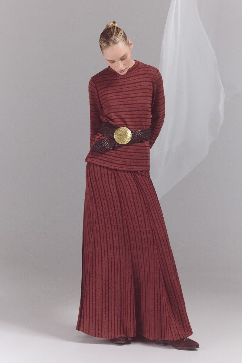 pedro del hierro Falda midi punto