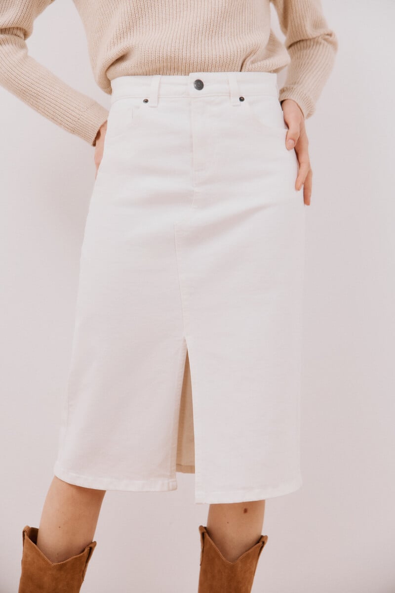 Pedro Del Hierro Falda Midi Vaquera