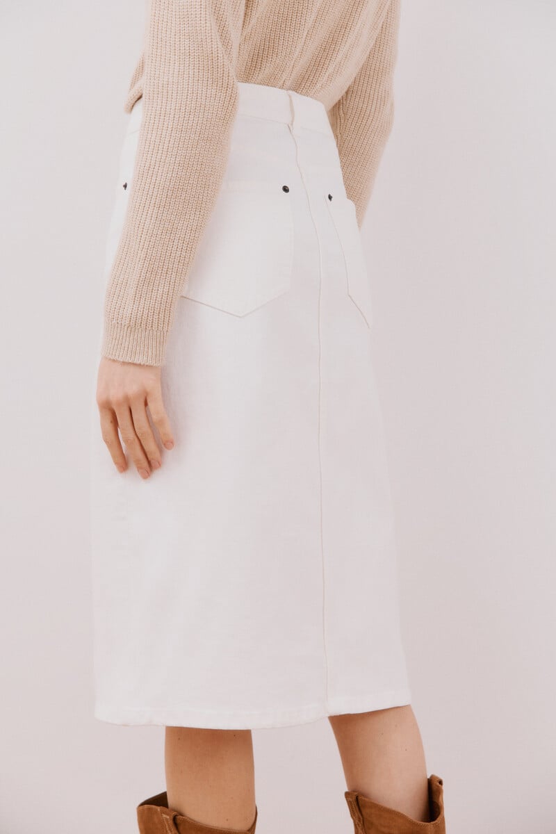 Pedro Del Hierro Falda Midi Vaquera