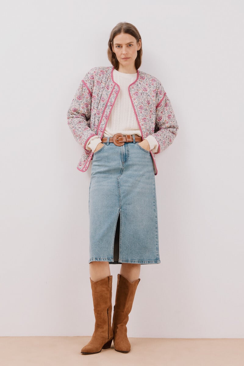 Pedro Del Hierro Falda Midi Vaquera