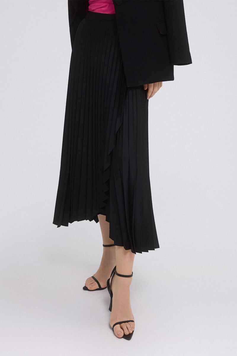 Pedro Del Hierro Falda Plisada Cruzada