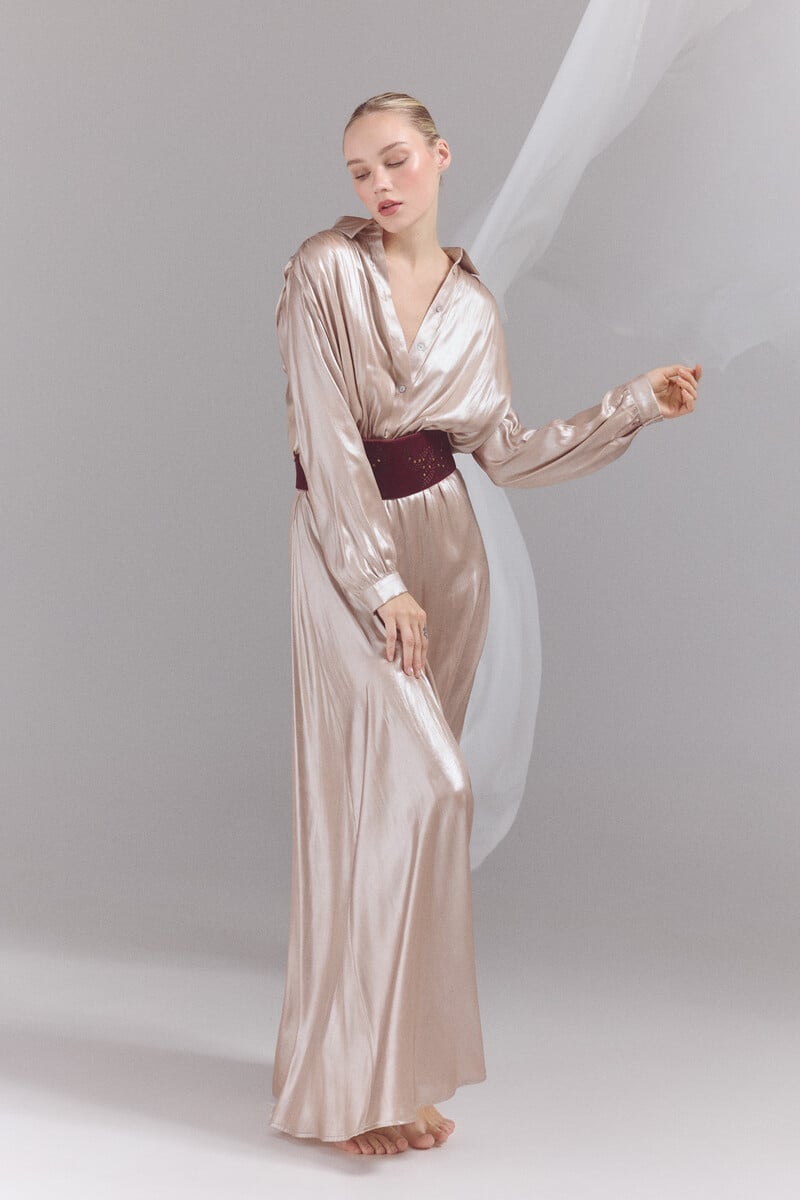 pedro del hierro Falda satinada larga