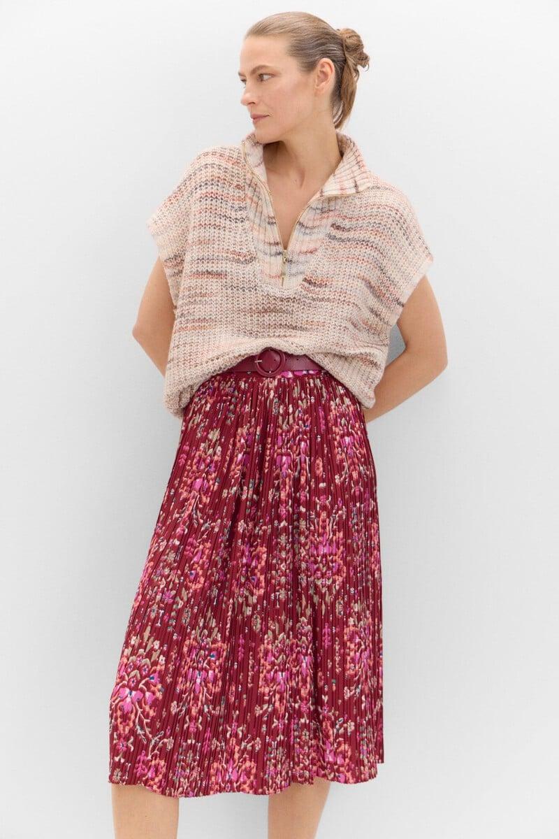 pedro del hierro Falsa plisada con cinturón