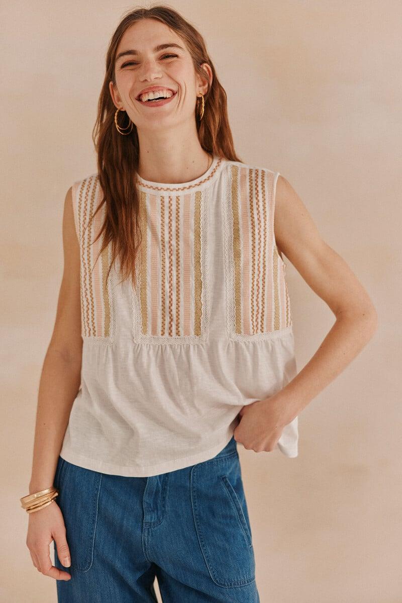 pedro del hierro Felipa. Camiseta bordada