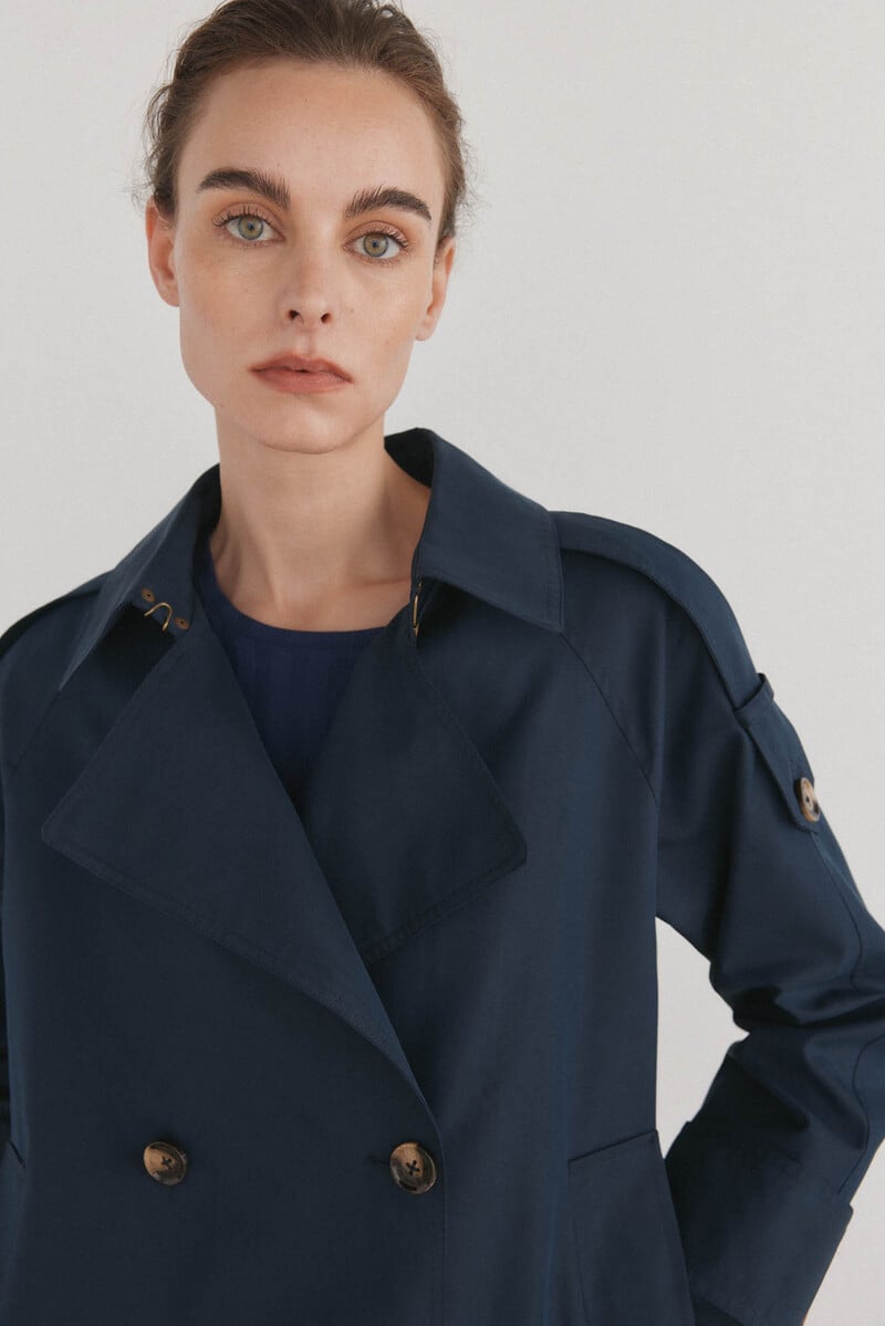 Pedro Del Hierro Gabardina Corta Lisa