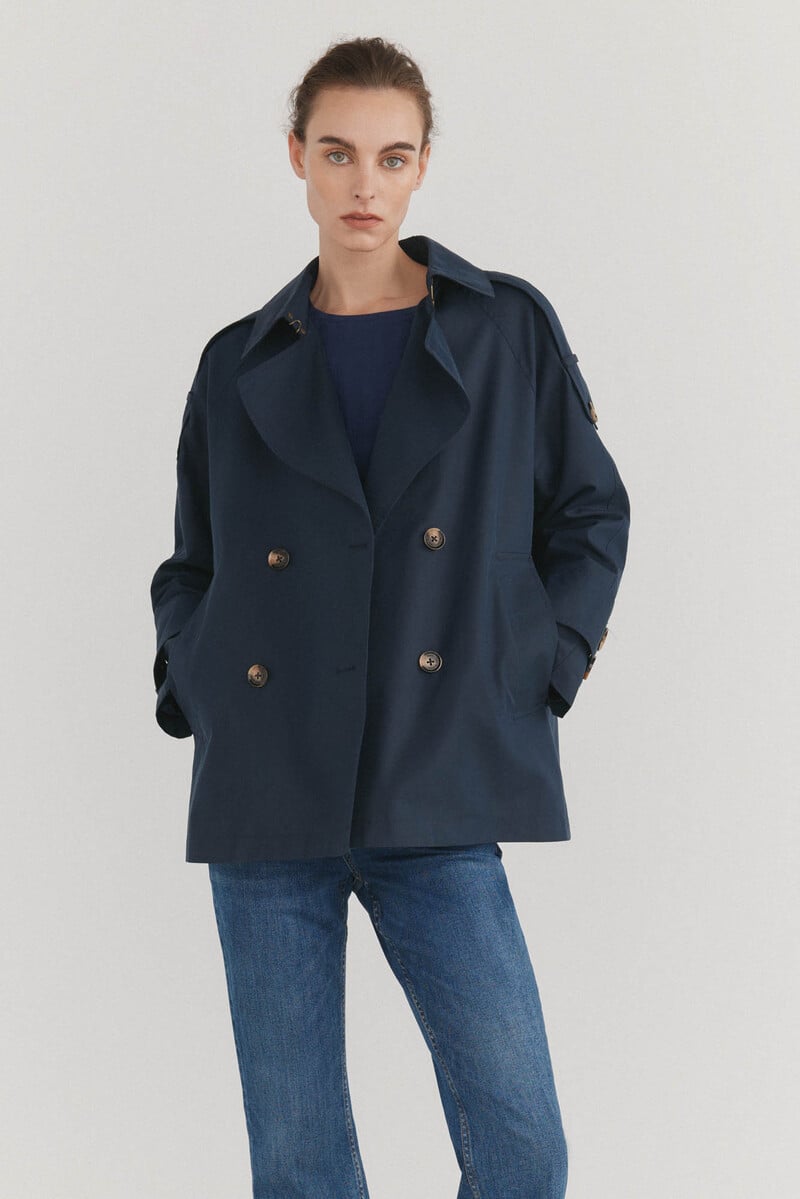 Pedro Del Hierro Gabardina Corta Lisa