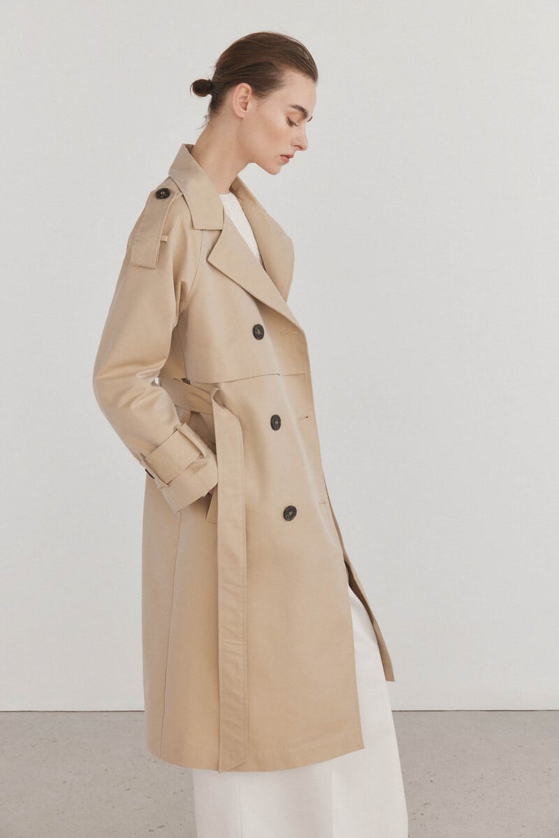 Pedro Del Hierro Gabardina Larga Lisa