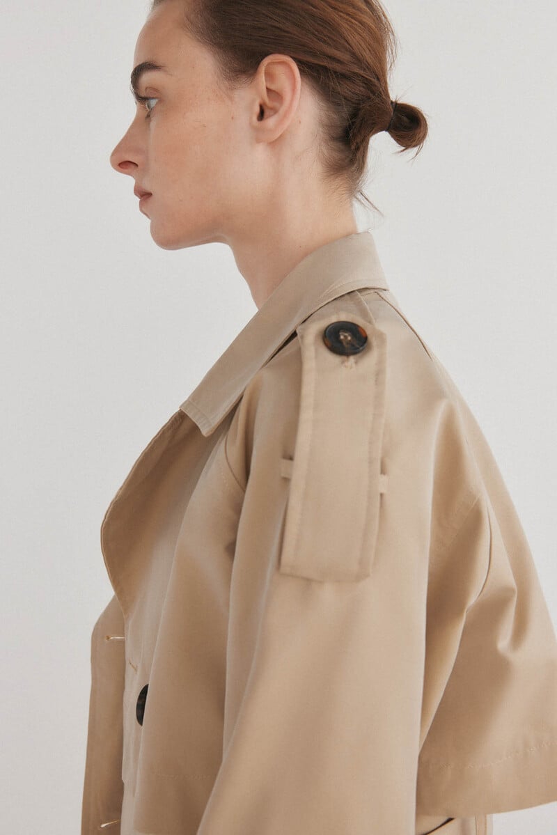 Pedro Del Hierro Gabardina Larga Lisa