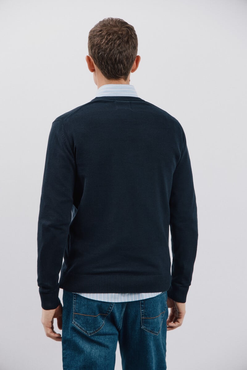 Pedro Del Hierro Jersey Algodón Cuello Pico Básico