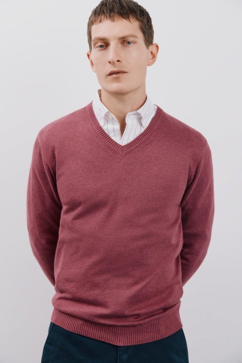 Pedro Del Hierro Jersey Algodón Cuello Pico Básico